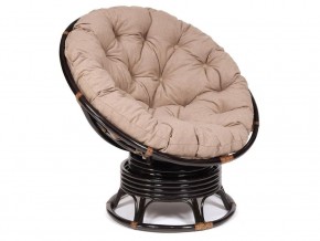 Кресло-качалка Papasan w 23/01 B с подушкой Antique brown, экошерсть Коричневый в Заречном - zarechnyj.magazin-mebel74.ru | фото