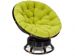 Кресло-качалка Papasan w 23/01 B с подушкой Antique brown, флок Олива в Заречном - zarechnyj.magazin-mebel74.ru | фото