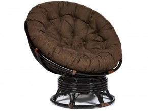 Кресло-качалка Papasan w 23/01 B с подушкой Antique brown, ткань Коричневый в Заречном - zarechnyj.magazin-mebel74.ru | фото