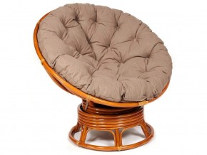 Кресло-качалка Papasan w 23/01 B с подушкой Cognac, экошерсть Коричневый в Заречном - zarechnyj.magazin-mebel74.ru | фото