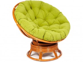 Кресло-качалка Papasan w 23/01 B с подушкой Cognac, флок Олива в Заречном - zarechnyj.magazin-mebel74.ru | фото