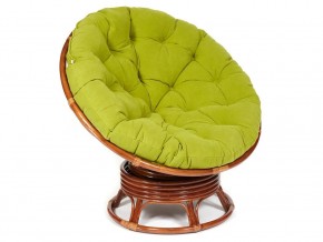 Кресло-качалка Papasan w 23/01 B с подушкой Pecan, флок Олива в Заречном - zarechnyj.magazin-mebel74.ru | фото