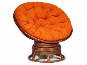 Кресло-качалка Papasan w 23/01 B с подушкой Pecan, ткань Оранжевый в Заречном - zarechnyj.magazin-mebel74.ru | фото