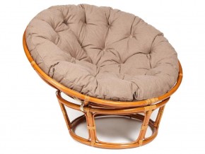 Кресло Papasan 23/01 W с подушкой Cognac, экошерсть Коричневый в Заречном - zarechnyj.magazin-mebel74.ru | фото