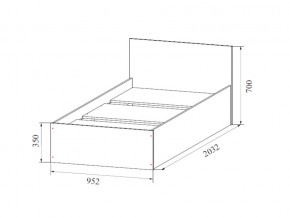 Кровать одинарная (Без матраца 0,9*2,0) в Заречном - zarechnyj.magazin-mebel74.ru | фото
