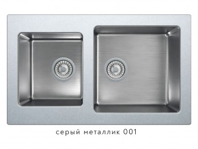 Мойка комбинированная Tolero twist TTS-840 Серый металлик 001 в Заречном - zarechnyj.magazin-mebel74.ru | фото