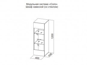 Шкаф навесной (со стеклом) в Заречном - zarechnyj.magazin-mebel74.ru | фото